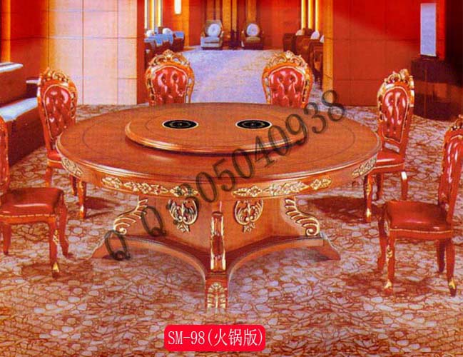 專業生產圓形電動火鍋桌子圖